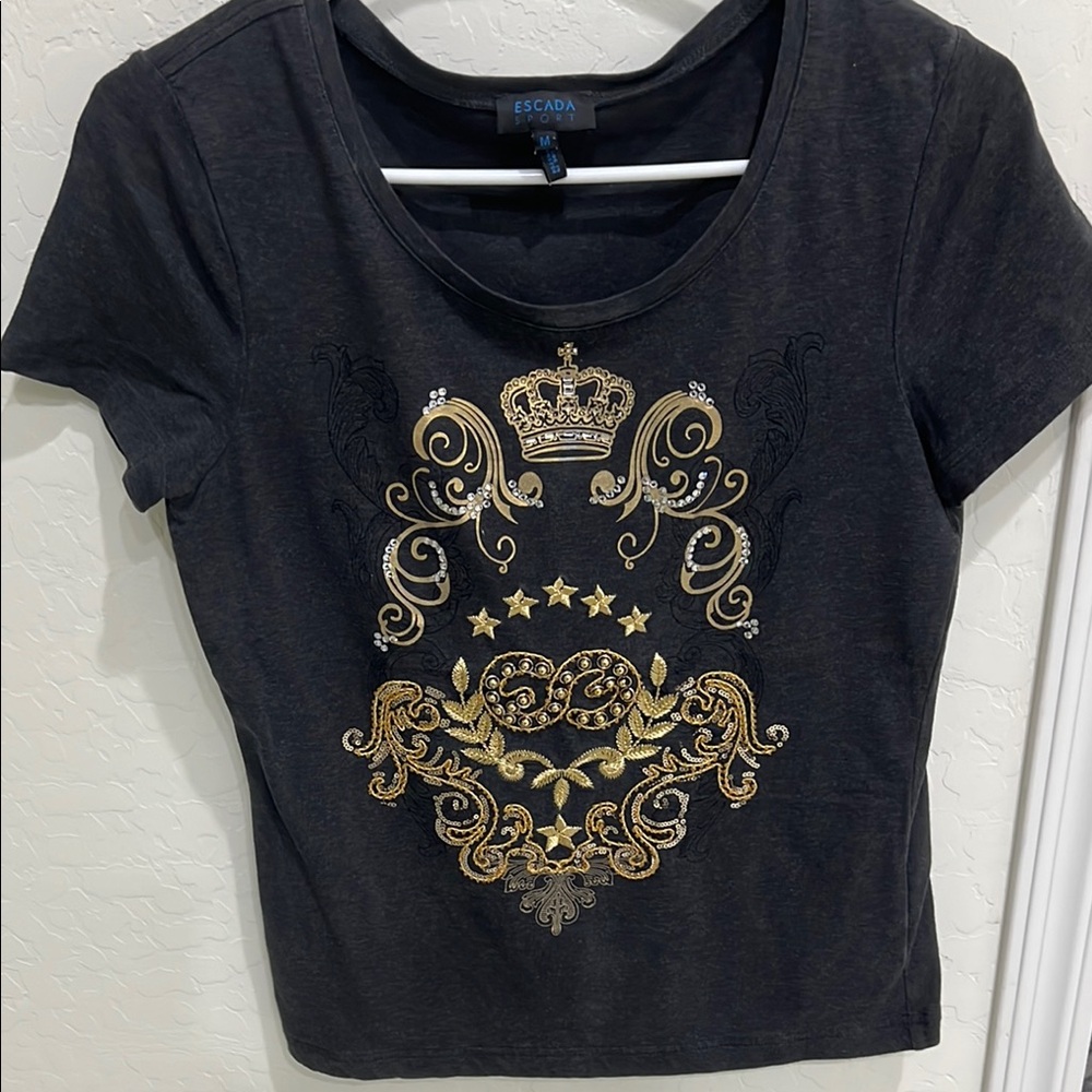 Escada Black and Gold Women's Top